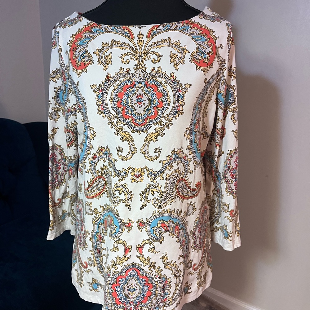 Charter Club Multicolor Paisley Blouse - Picture 2 of 10